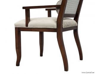 Unique Set of 8 Custom Art Deco Modern Upholstered Roll Back Dining Chairs