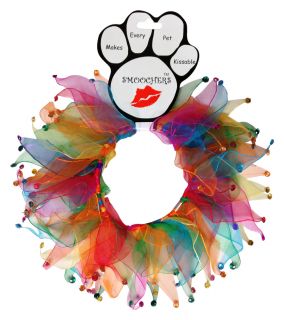 Party Confetti Rainbow Jeweled Pet Dog Collar