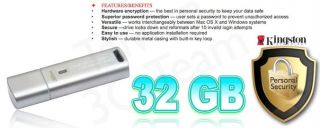 Kingston DataTraveler 32GB Locker G2 Protected USB 2 Flash Pen Drive DTLPG2 32GB