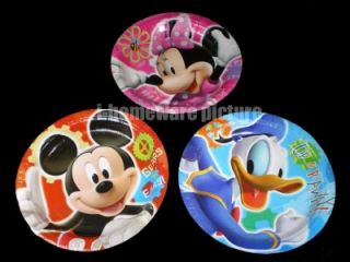 Disney Mickey Minnie Mouse Donald Duck Birthday Party x6 Paper Plates M363