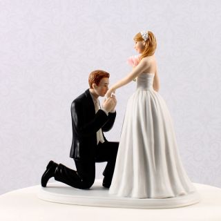 A Cinderella Moment Fairytale Couple Wedding Cake Topper Figurine Skin Tones
