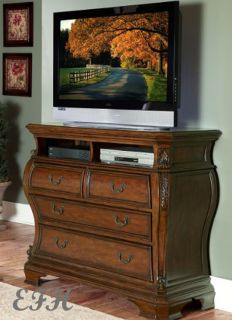 New Cromwell Warm Cherry Finish Wood Media TV Stand Chest Console Cabinet