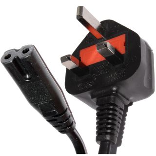 Power Cord UK Plug to Figure 8 Fig of 8 Lead Cable C7 5M
