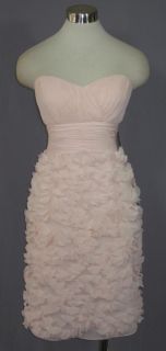 8 JS Collections Blush Chiffon Petal Strapless Sheath Dress $168