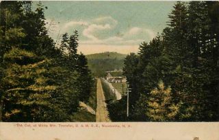 Woodsville New Hampshire NH 1905 Boston Maine Railroad Transfer Track Postcard