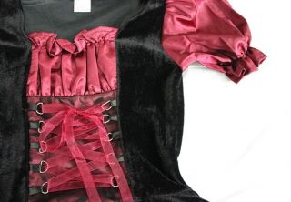 Sexy Women Goth Punk Vampire Collar Dress Halloween Witch Costume 2012 New