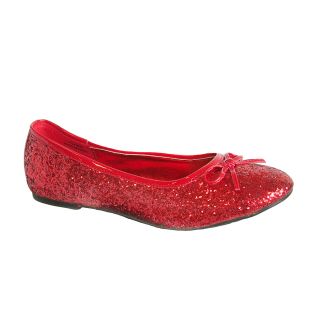 Funtasma Star 16 Red Glitter Ballet Flats Ruby Slippers Rockabilly Dorothy