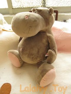 NICI Gray Hippo Stuffed Plush Animal Doll 30cm New