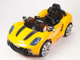Porsche 918 Style Kids 12V Electric Powered Wheels Ride on Car RC Remote Yellow