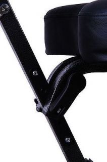 3" Black PU Leather Pad Portable Travel Massage Tattoo Spa Chair w Carrying Bag