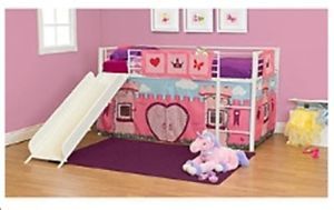 Curtain Set Bunk Twin Loft Bed Flower Fairytale Girls Furniture Kids Toddler Toy
