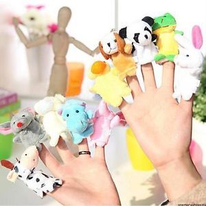10pcs Cute Animal Set Baby Kids Story Educational Toys Finger Puppet Plush Toys