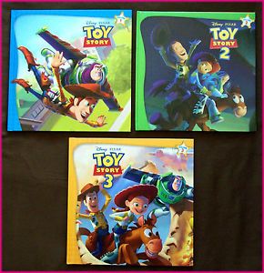 Disney Toy Story Book Set of 3 23cm Buzz Lightyear Kids Hardcover Books New