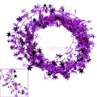 4 Classic Star Wire Foil Tinsel Garland Christmas Xmas Party Decorations 2 Color