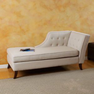 Natural Fabric Luxury Chaise Lounge Chair Sofa