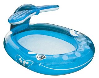 Intex Inflatable Kids Spray Whale Swimming Spray Pool with Water Spout 57435E