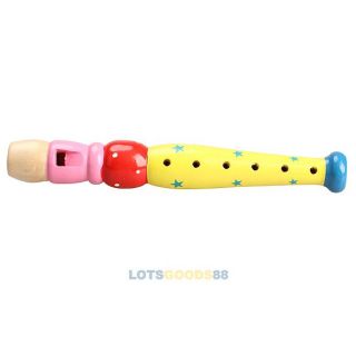 Wooden Plastic Kid Piccolo Flute Musical Instrument Early Education Toy LS4G