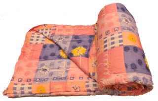 Indian Designer Jaipuri Cotton Hand Block Print Double Bed Quilt Rajai Razai