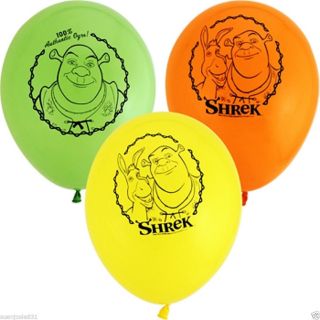 Shrek Forever After Latex Balloons 6ct Party Decorations Favors
