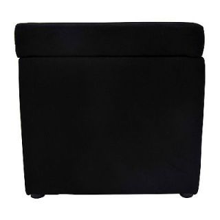 New Microfiber Storage Ottoman Footstool – Square Foot Rest Stool Bench Chair