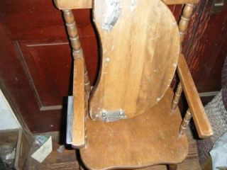 Vintage Retro Solid Wood Turned Spindle Baby Toddler Child High Chair Jenny Lind