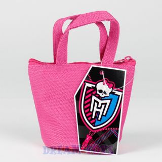 Monster High Pink Mini Coin Purse Small Zippered Pouch Velcro Girls Licensed