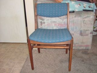 Vintage w H Gunlocke Chair Modern Danish Mid Century Walnut Wood Side Chair