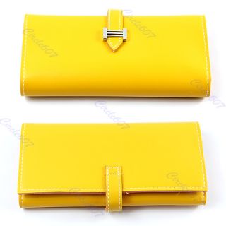 New Colorful Fashion Long PU Leather H Buckle Women Wallet Cluth Bag Lady Purse