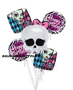 Monster High Skullette Birthday Party Supplies Decorations Balloons Black Zebra