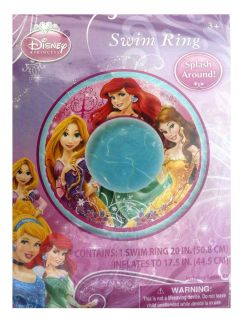 Disney Princess Rapunzel Ariel Water 20" Swim Ring Tube Pool Floats Floaties New