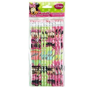 12 Minnie Mouse Bow tique 2 Pencils Party Favors Birthday School Supplies