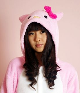 Hot Japan KIGURUMI Kitty Cosplay Costume Pajamas Clothes Onesies Party Dress