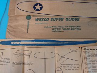 Vtg Lot 11 Wesco Super Glider Balsa Wood Airplanes Kits Paper Wings Kids Toy