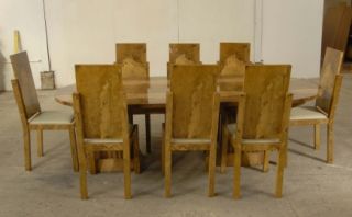 8 Walnut Art Deco Dining Table Chairs Chair Diners 1920