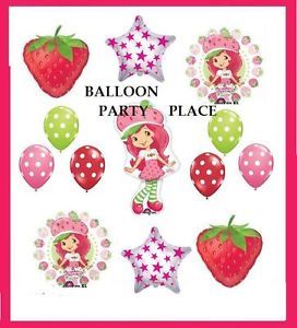 Strawberry Shortcake Red Pink Lime Polka Dot Birthday Party Supplies Balloons XL