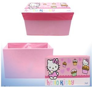 Hello Kitty Storage Bench Box Kids Childrens Large Toy Chest Box Pink Seat Trunk