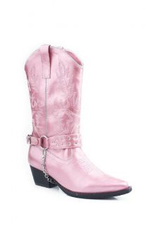 Roper Western Boots Girls Kids Fashion Harness Crystal 3 Child Pink