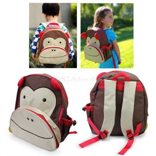 Kids Baby Unisex Cute Animal Monkey Cartoon Backpack Shoulder Book School Bag