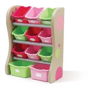 Pink Amp Green Room Toy Organizer Storage Bins Kids Play Furniture New Girls N