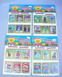 Garbage Pail Kids 1986 Stick Ons Stickers Lot of 4 SEALED Imperial Toy Corp