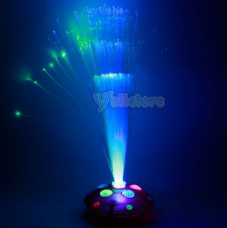 New Home Color Changing LED Fiber Optic Nightlight Lamp Light Pink Stand Home
