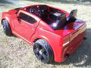 Custom 1 of A Kind Dodge Charger Ride on Toy Kid Trax Power Wheels Inferno Red