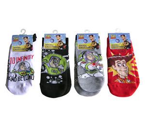 4 Pair Toy Story Buzz Lightyear Woody Kids Socks 4 6 Shoe Size 7 10
