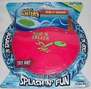 Splash Blasters Skip N' Bounce Disc Frisbee Pool Water Game Swim Fun Toy Kids