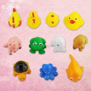 Set of 11 Swim Pool Floating Float Rubber Animals Toys for Baby Kids