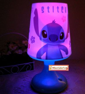 Two Functions♥disney Stitch Scrump Twilight Night Light Kids Sleep LED Bed Lamp