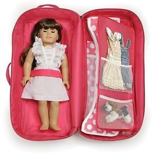 Baby Doll Travel Case Bed Bedding Storage Bag 4 18" American Girl Dolls Kids Toy