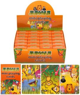 Mini Playing Cards Jungle Animal Kids Children Party Bag Fillers Pinnata Toys
