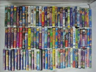 Huge Lot 100 Clamshell VHS Kid Movies Toy Story Shrek Lion King