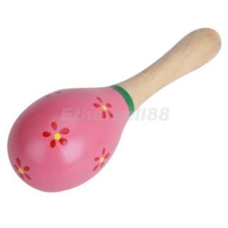 Maracas Traditional Wooden Hand Painted Shakers Kid Music Instrument Education
